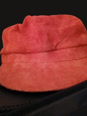 Vintage Pink Suede Slouchy Danier Leather Paperboy Hat